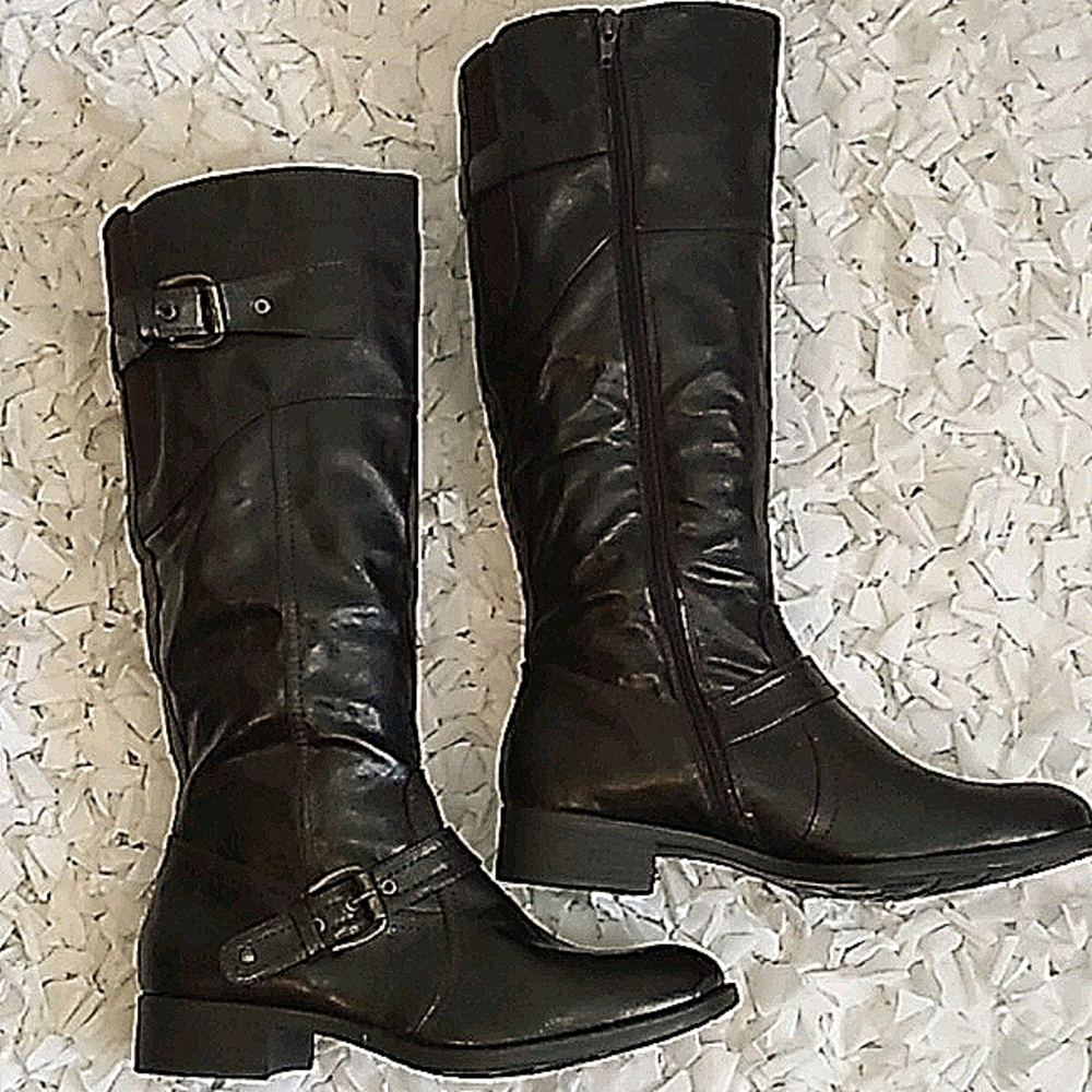 Dark Brown Knee High Boots